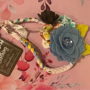 NWT- Matilda Jane Blue and Yellow Floral Headband -Girls one size